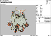 Tigerghost Embroidery File 6 sizes