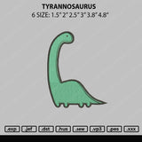 tyrannasaurus Embroidery File 6 sizes