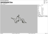 Tyrex Outline Embroidery File 6 sizes