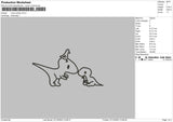 Tyrex Outline Embroidery File 6 sizes