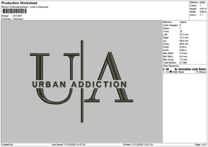 Uatext Embroidery File 6 sizes