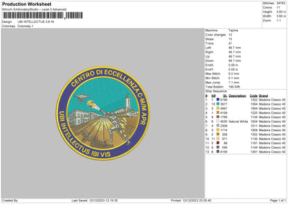 Ubi Cirlce Embroidery File 6 sizes