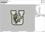 U Wolf 1210 Embroidery File 6 sizes