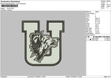 U Wolf 1210 Embroidery File 6 sizes