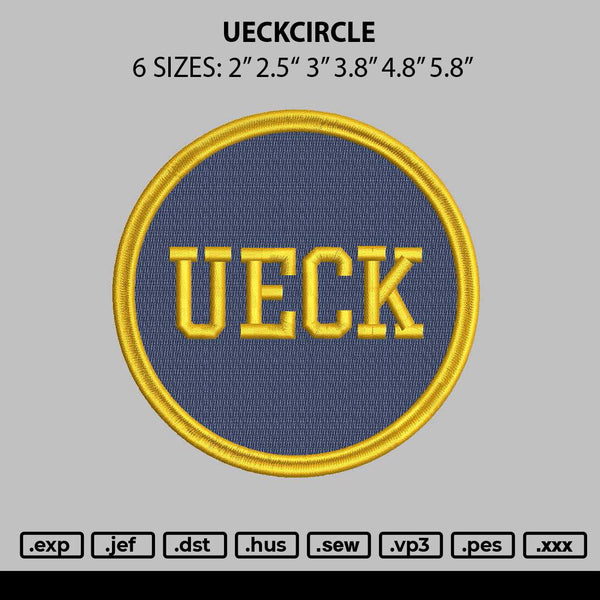 Ueckcircle Embroidery File 6 sizes
