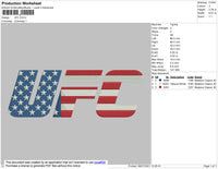 UFC Embroidery File 4 size