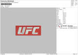 UFC Logo Embroidery File 7 sizes