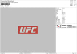 UFC Logo Embroidery File 7 sizes