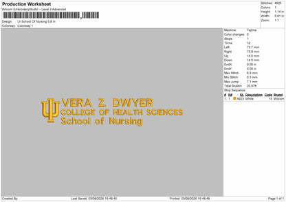 Nursing Text 0308 Embroidery Machine Design File 6 sizes
