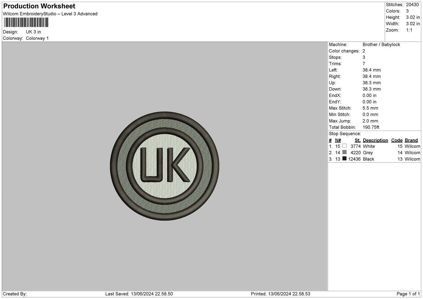 Ukcirlce Embroidery File 6 sizes