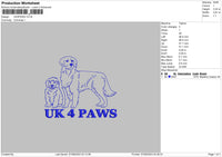 Uk4paws Embroidery File 6 sizes