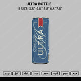 Ultra Bottle Embroidery File 5 sizes