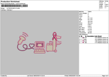 Sound Icons Embroidery File 6 sizes