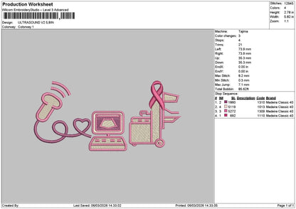 Sound Icons Embroidery File 6 sizes