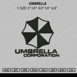 Umbrella Embroidery File 5 size