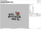 Una Navidad 02 Embroidery File 6 sizes