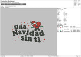 Una Navidad 02 Embroidery File 6 sizes