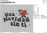 Una Navidad 02 Embroidery File 6 sizes