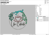 Coffee 03 Embroidery File 6 sizes