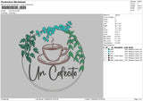 Coffee 03 Embroidery File 6 sizes