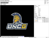 Uncg Embroidery File 5 size