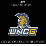 Uncg Embroidery File 5 size