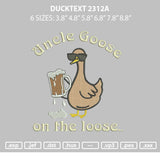 Ducktext 2312a Embroidery File 6 sizes