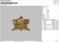 Underground King Embroidery File 4 Size