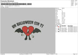 Un Halloween Sin Ti Wings Embroidery File 5 sizes