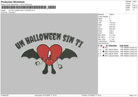 Un Halloween Sin Ti Wings Embroidery File 5 sizes