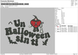 Un Halloween Sin Ti v1 Emboidery File 6 sizes