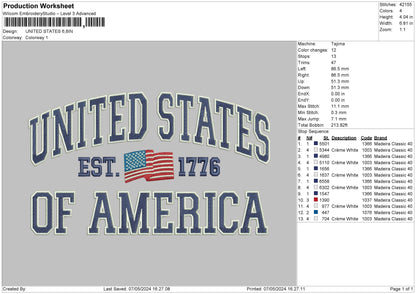 States0705 Embroidery File 6 sizes