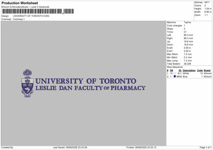 Univ Text 0906 Embroidery Machine Design File 6 sizes