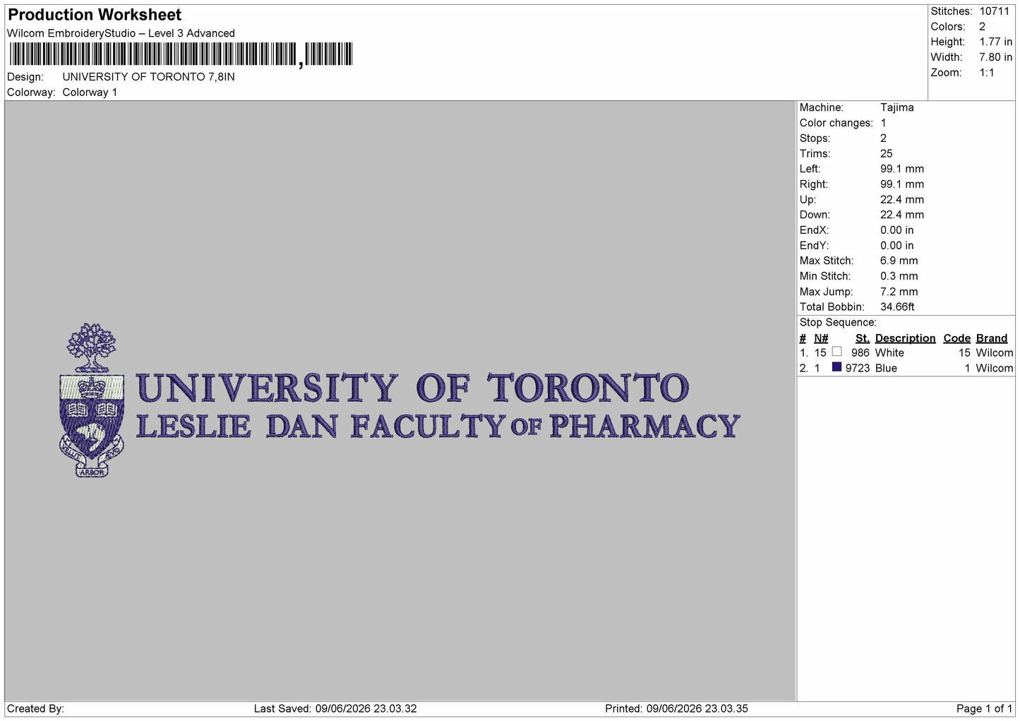 Univ Text 0906 Embroidery Machine Design File 6 sizes