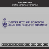 Univ Text 0906 Embroidery Machine Design File 6 sizes