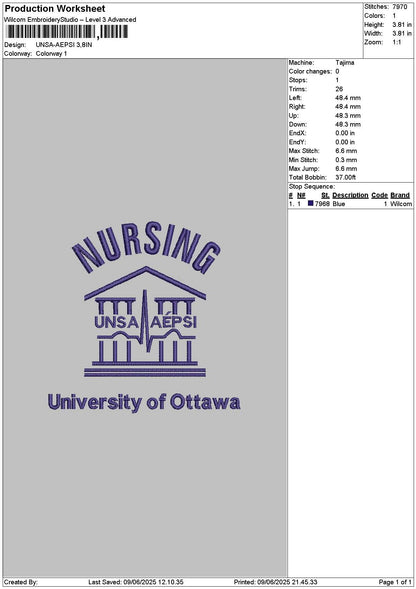 Unsatext Embroidery File 6 sizes
