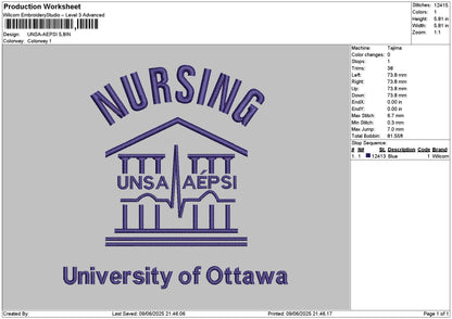 Unsatext Embroidery File 6 sizes