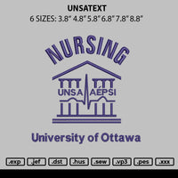 Unsatext Embroidery File 6 sizes