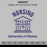 Unsatext Embroidery File 6 sizes