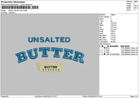 Unsaltedtext Embroidery File 6 sizes