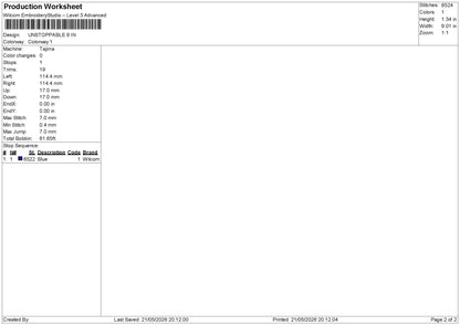 Unstoppabletext Embroidery File 6 sizes