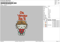 Un Verano Kitty Embroidery File 6 sizes