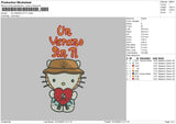 Un Verano Kitty Embroidery File 6 sizes