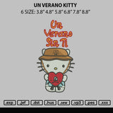 Un Verano Kitty Embroidery File 6 sizes