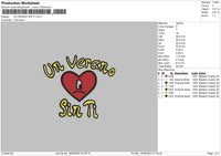 UN Verano Sin Ti Embroidery File 4 size