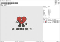 Un Verano Sin Ti V2 Embroidery File 4 sizes