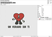 Un Verano Sin Ti V2 Embroidery File 4 sizes