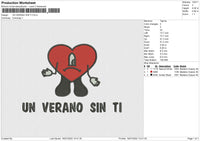 Un Verano Sin Ti V2 Embroidery File 4 sizes