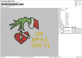 Un Xmas Sin Ti Embroidery File 6 sizes