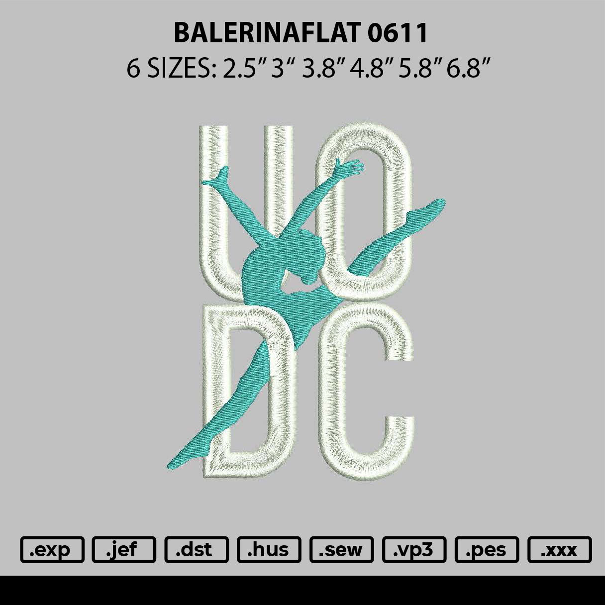 Balerinaflat 0611 Embroidery File 6 sizes